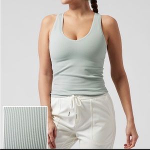 Athleta Top - Aurora V neck Coastal Gray Tank - size large
